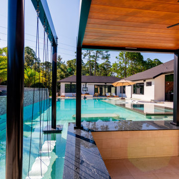 Louvered Pergola over a Pool Deck, New Smyrna Beach FL