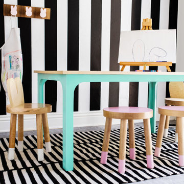 Craft Table (Mint+Birch) + Poco + Lola Chairs