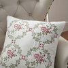 Rose Embroidery 2 Piece Pillow Cover Set, 26" X 26", Light Pink