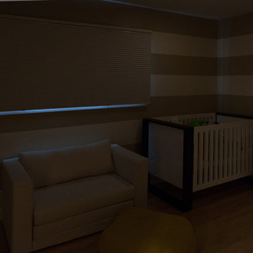 Nursery with Applause blackout top-down/bottom-up honeycomb shades