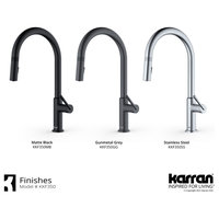 Karran KKF350 1-Handle Pull Down Dual Function Sprayer Faucet, Stainless Steel