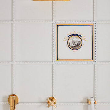 Detail Badezimmer ''Royal Bavaria'', Schloss Hohenschwangau vedute, handbemalt