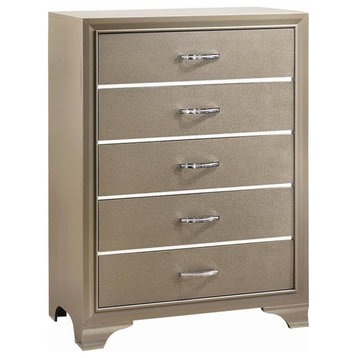 Coaster Beaumont 5-drawer Contemporary Wood Rectangular Chest Champagne Gold