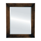 Cafe Framed Rectangle Mirror, Rubbed Bronze, 24x28