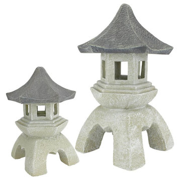 Design Toscano Set of Med And Lg Pagoda Lanterns