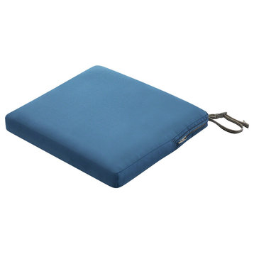 Rectangular Patio Seat Cushion Slip Cover, Foam, Empire Blue, 17"x15"x2"