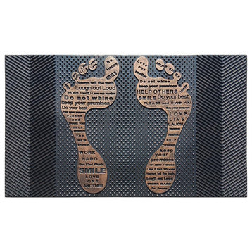 A1HC Rubber Pin Welcome Door Mats 18"x30" for Outdoor Entrance
