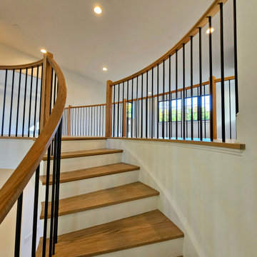 Project #110 | Beautiful Curved Staircase with Circular Balcony