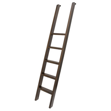 Tall Wood Ladder, Fully Assembled, Brown