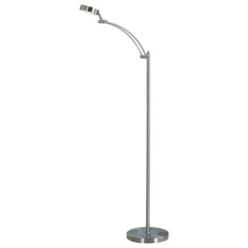 54" Long Tinsley Silver Integrated Led Task Floor Lamp