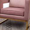 Pink, Upholstered Accent Arm Chair