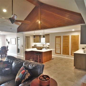 Longcliffe family room connected to den