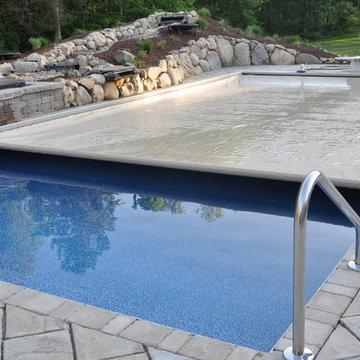 Swimming Pool Automatic Safety Cover - Track Under Coping