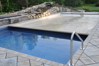 Swimming Pool Automatic Safety Cover - Track Under Coping
