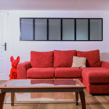Projet Enguille: rénovation salle à manger en double hauteur