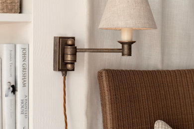 Hanson Plug-in Wall Light in Antiqued Brass