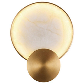 Moonshade Natural Marble & Copper Wall Sconce