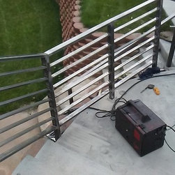 Horizontal railings with wall railing - Stair Parts