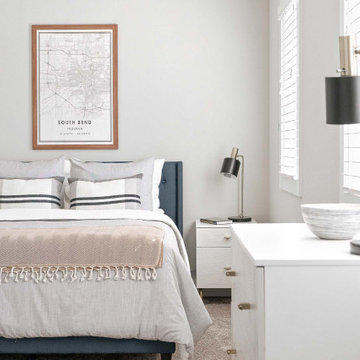 Transitional Bungalow with Notre Dame Accents