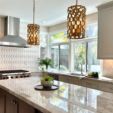 Serene Carmel Valley kitchen, designed for family living