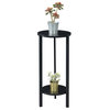 Convenience Concepts Graystone 31-Inch Plant Stand in Black Wood and Metal Frame