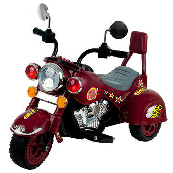 Ride on Toy, 3 Wheel Chopper Motorcycle by Lil Rider, Maroon