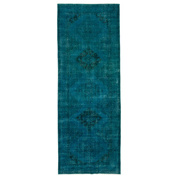 Rug N Carpet - Hand-knotted Turkish 4' 8'' x 13' 1'' Vintage Runner Rug