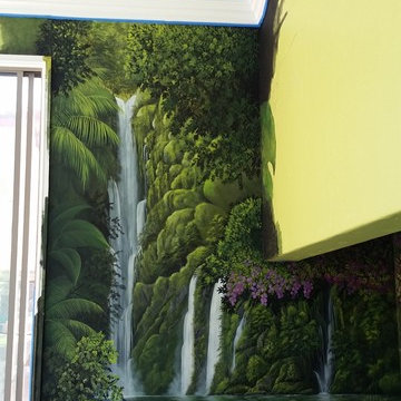 Indoor Pool Murals. Ceiling and Walls (working in)
