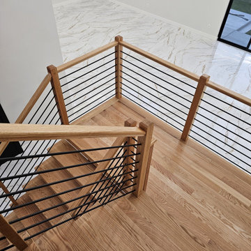 Project #143 | Floating Red Oak Staircase