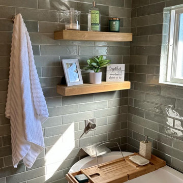 Smaller Primary Bath becomes Luxurious Spa Retreat