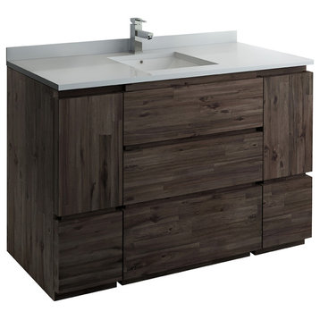 Formosa Floor Standing Modern Bathroom Cabinet With Top & Sink, 54"