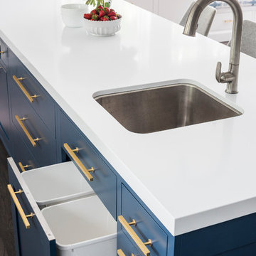 Deep Blue Kitchen Larchmont Manor