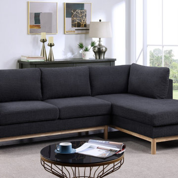 Anisa 92.5" Sherpa Sectional Sofa with Right-Facing Chaise