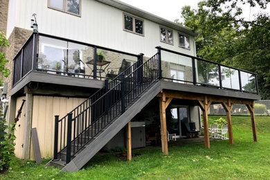 Deck extension, transformation with top end railing and composites...