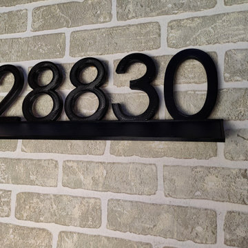 #28830 Solar powered backlit house number sign