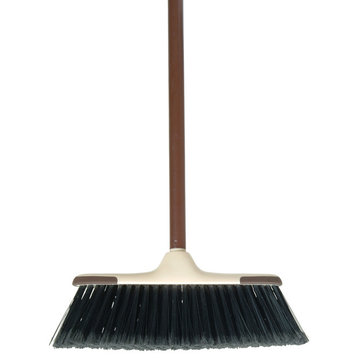 Superio Lightweight Essential Household Broom With Metal Handle. Brown