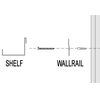 Wall Shelf, Stainless Steel, with hidden rail, 12" long