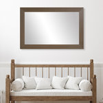 Frame My Mirror - Pendleton Framed Wall Mirror, Grey Oak, 28" X 54" - The wide, smooth surface of the Pendleton framed mirror is a great finishing touch for your space. With its contemporary style, the Pendleton is always a good choice.