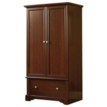 Sauder Palladia Engineered Wood Wardrobe Armoire in Select Cherry