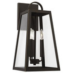 Capital Lighting - Capital Lighting 943732OZ Leighton, 3 Light Outdoor Wall - The subtle contrast of the clean arch on top of thLeighton 3 Light Out Oiled Bronze Clear G *UL: Suitable for wet locations Energy Star Qualified: n/a ADA Certified: n/a  *Number of Lights: 3-*Wattage:60w E12 Candelabra Base bulb(s) *Bulb Included:No *Bulb Type:E12 Candelabra Base *Finish Type:Oiled Bronze