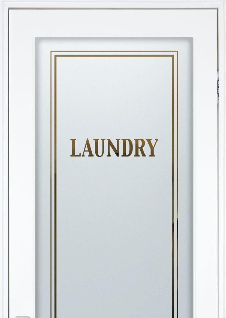 Laundry Room Doors - Classic Frosted Glass Design - 28" x 80 ...