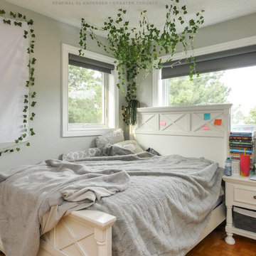 Creative Bedroom with New White Windows - Renewal by Andersen Greater Toronto Ar