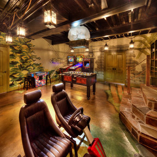 World-inspired basement in Kansas City.