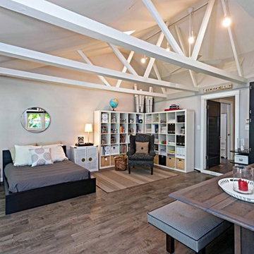 In-law Suite with Exposed Trusses