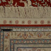 Fine Qum Oriental Rug Rich Red Pure Silk, Hand-Knotted 400 kpsi