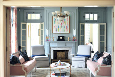 Living room - traditional living room idea in Austin
