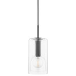 Mitzi by Hudson Valley Lighting - Belinda 1-Light 13" Pendant, Old Bronze, Clear Glass - Features: