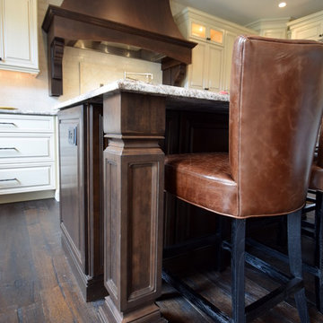 Alma Cognac Kitchen With Custom Hood