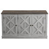 LIVILAND 48 in. TV Stand Media Console for TV up to 53 in. - Off White