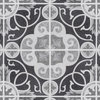 Leven Encaustic 7.75" x 7.75" Ceramic Floor and Wall Tile, Grey